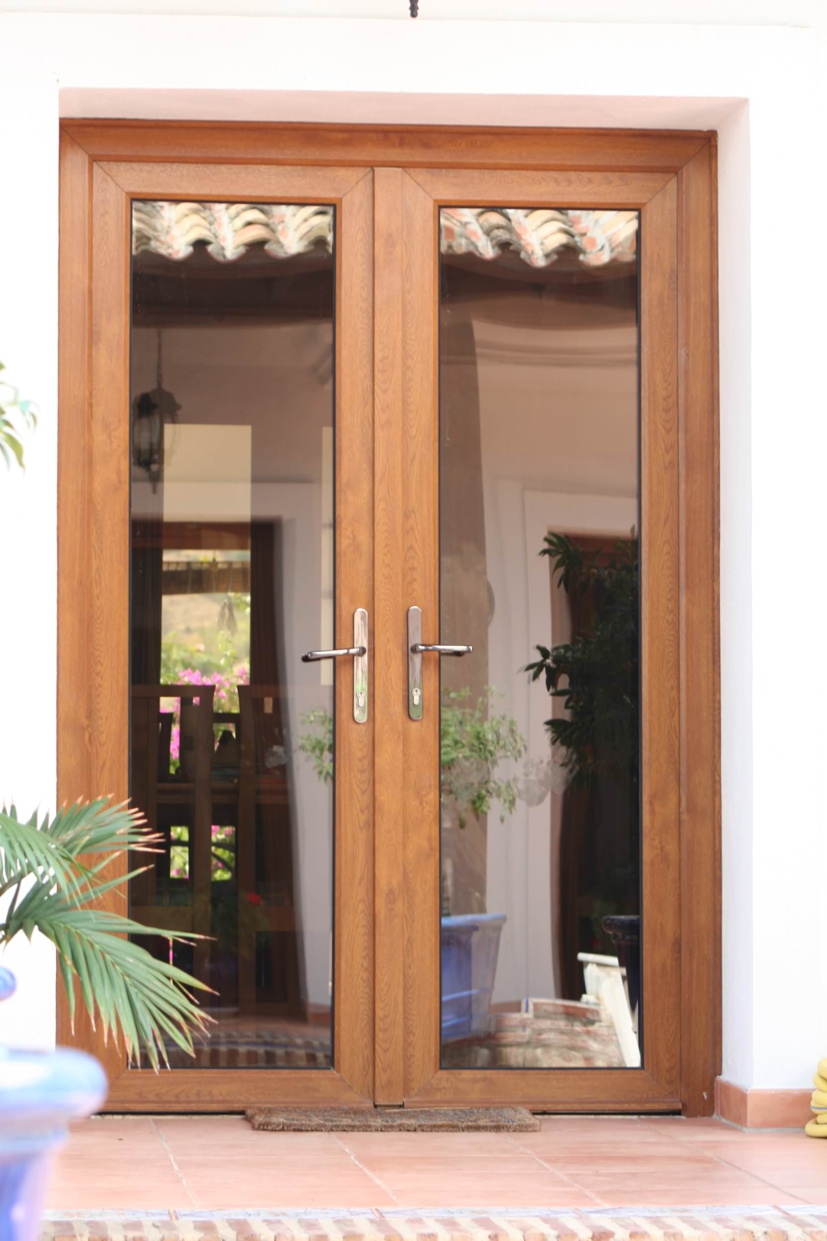 french doors woodgrain